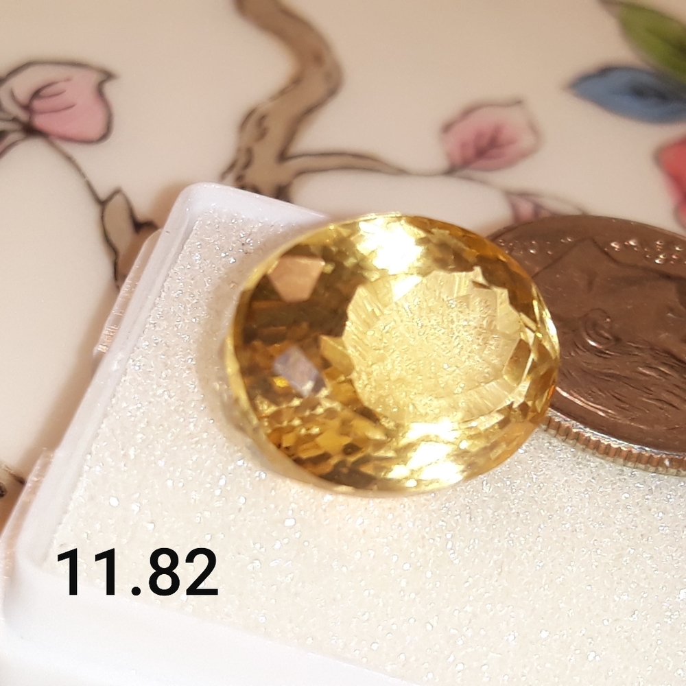 11.82 carat yellow Citrine
